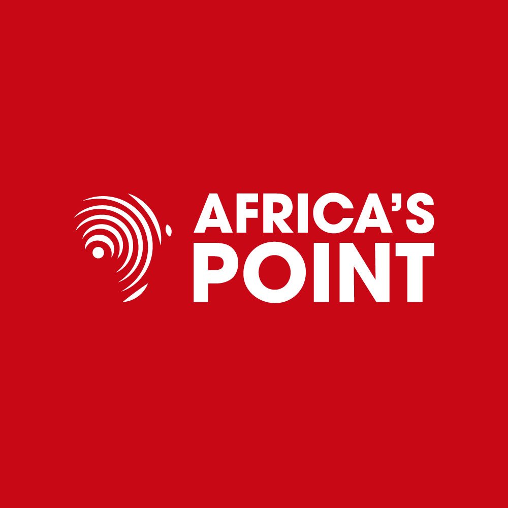 Africas point logo red bg white