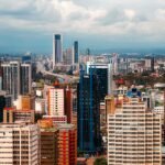 Urban skyline with modern buildings