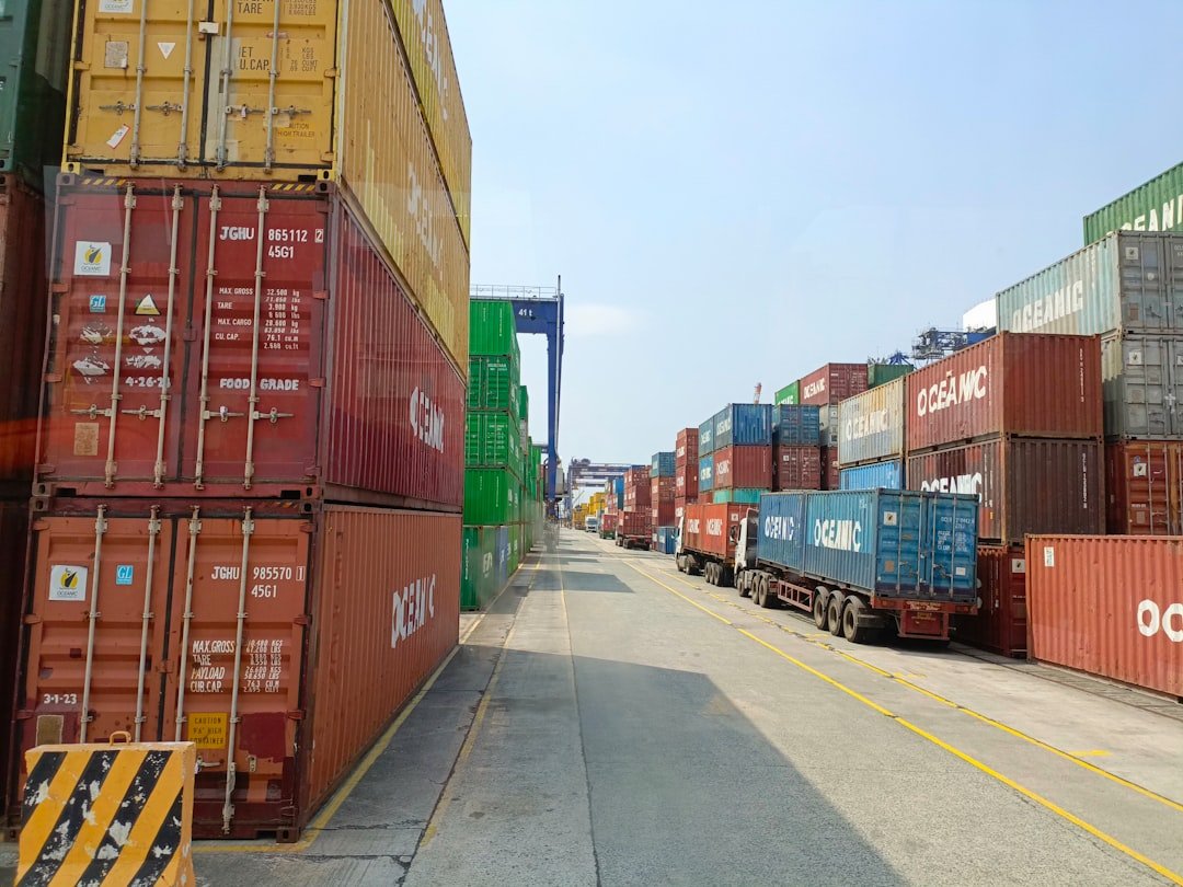 Cargo shipping containers at a port representing African trade finance