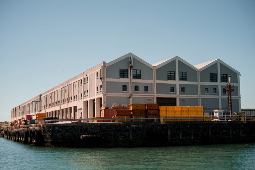 Shipping containers at an African port representing trade and investment