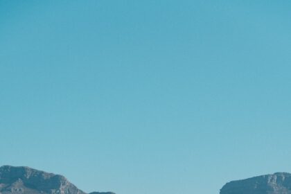 a city with mountains in the background