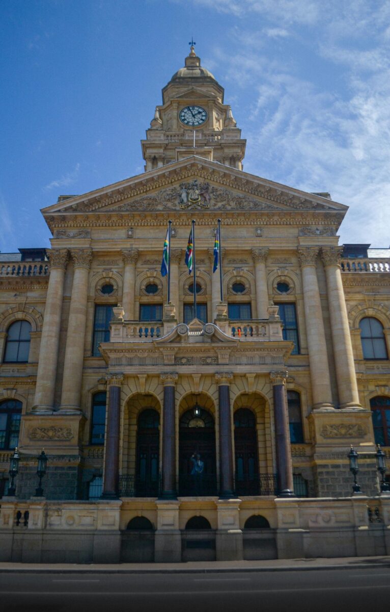 Stunning architectural detail of Cape Town City Hall, showcasing its remarkable design.