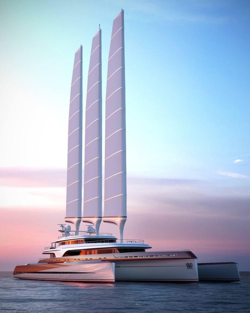 trimaran, yacht, sailing, sailing ship, sailing boat, nature, sailing yacht, super trimaran, superyacht, luxury, luxurious, luxury boat, sea, ocean